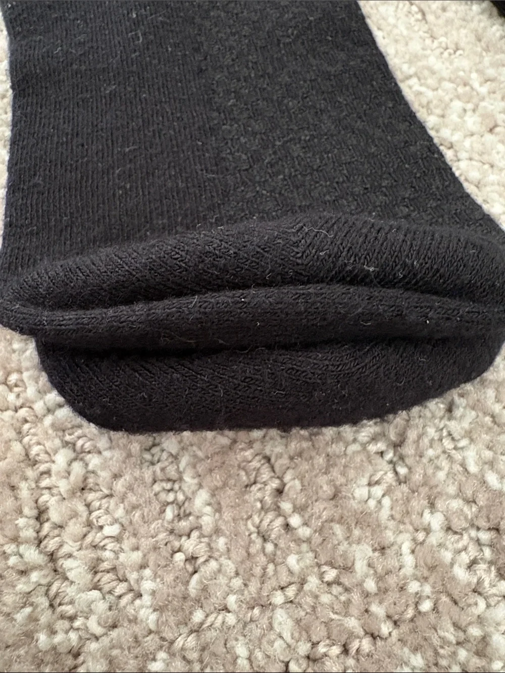 Men's Black Textured Crew Socks - Pack of 2